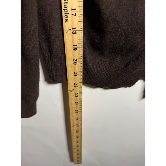 Brown Embroidered Floral Cardigan Sweater Women's Long Sleeve‎ Button Up Med - Picture 6 of 7